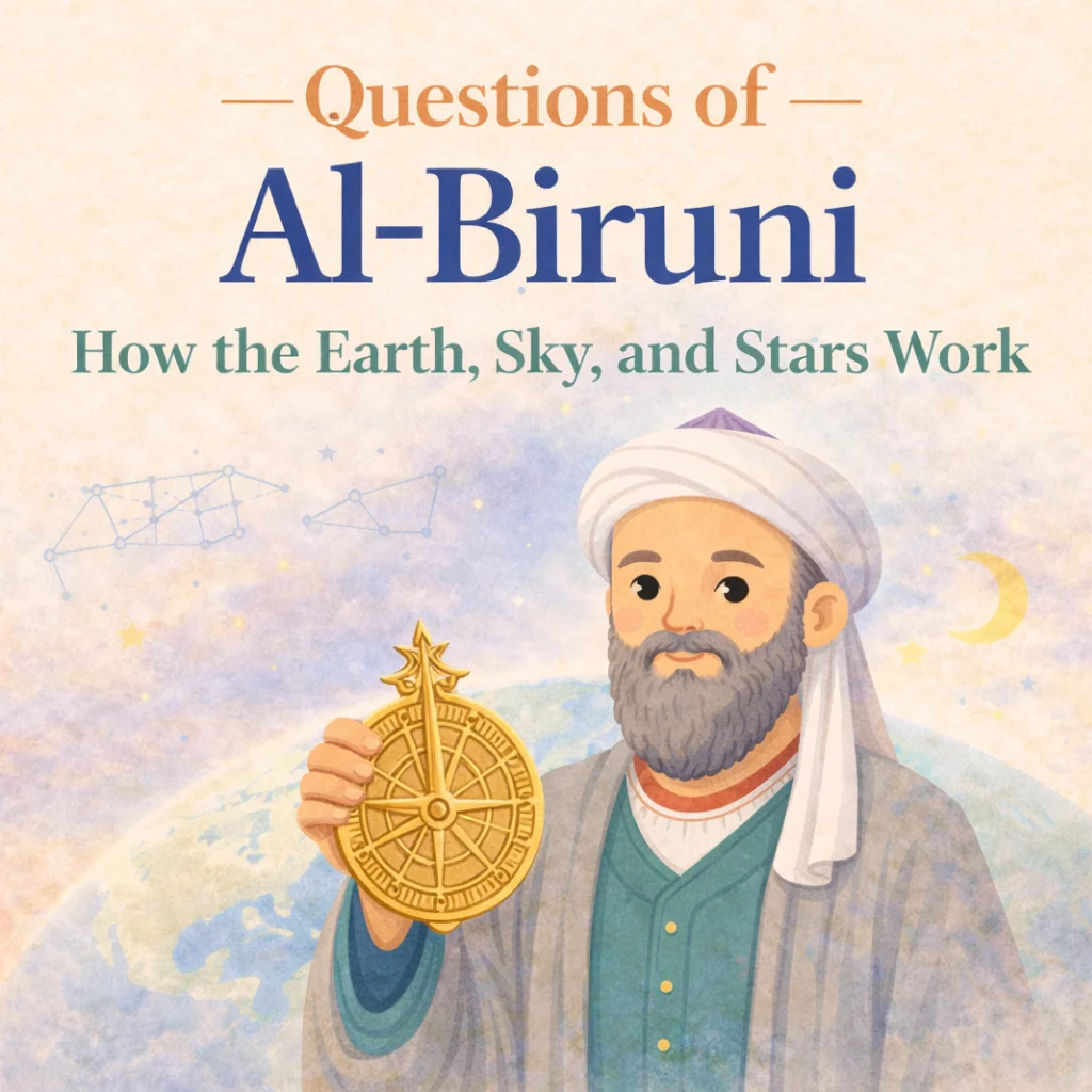 Questions of Al-Biruni: How the Earth, Sky, and Stars Work (Ages 4–10) cover